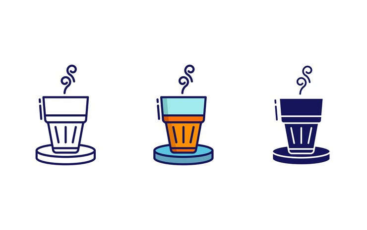 indian tea vector icon