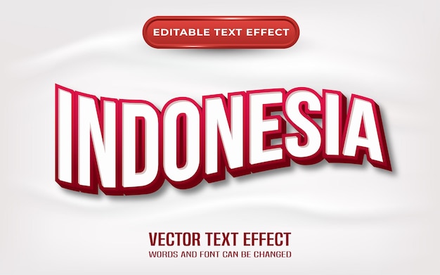 Indonesia flag text effect