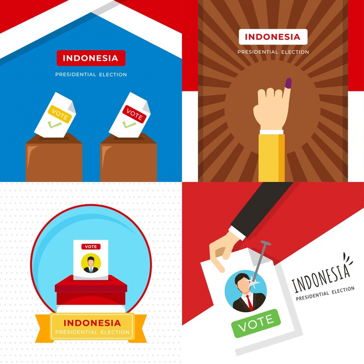 Vector indonesia president election illustration