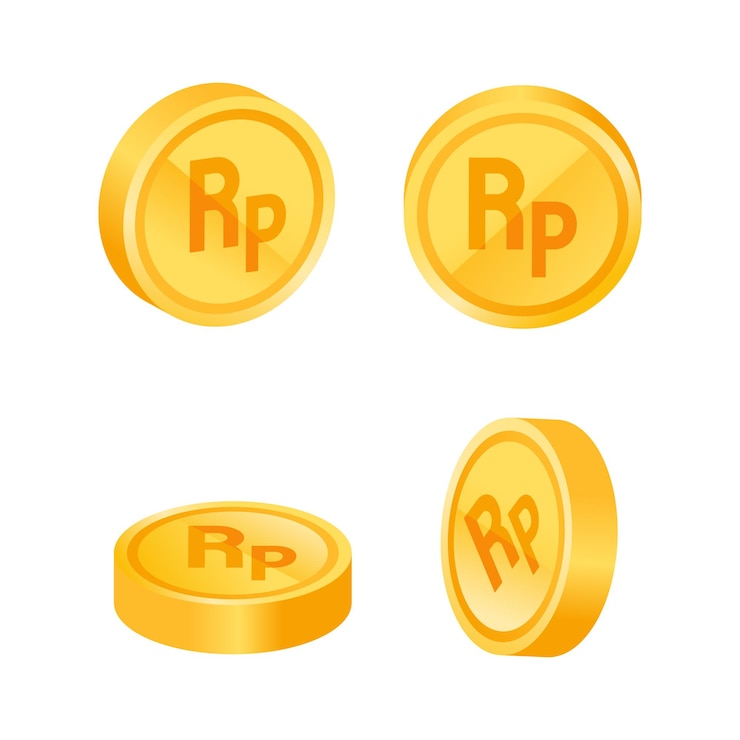 Vector indonesian rupiah vector coin collection