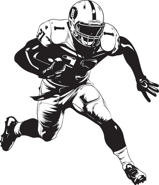 Infinite Compassion Vector Graphic of Rising NFL Talent in Black Eternal Comfort Iconic Black Logo