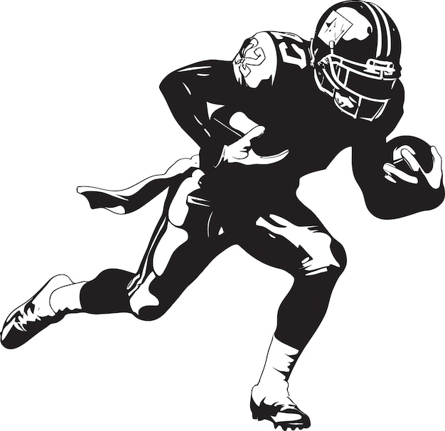 Infinite Compassion Vector Graphic of Rising NFL Talent in Black Eternal Comfort Iconic Black Logo