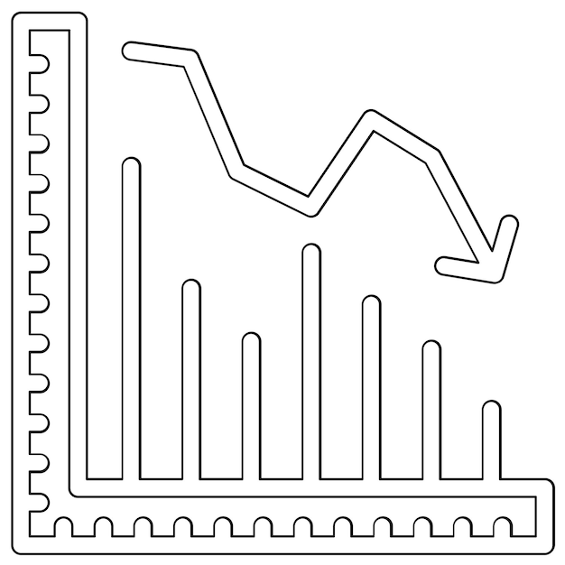 inflation graph vector icon illustration of infographics iconset