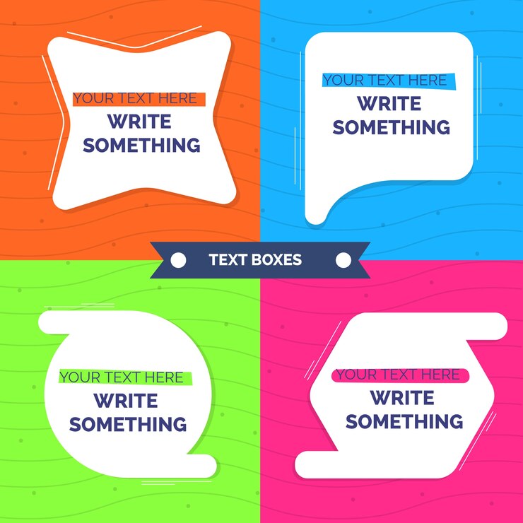 Vector info graphic text boxes design