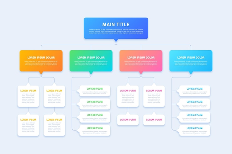 Vector infografis diagram alur