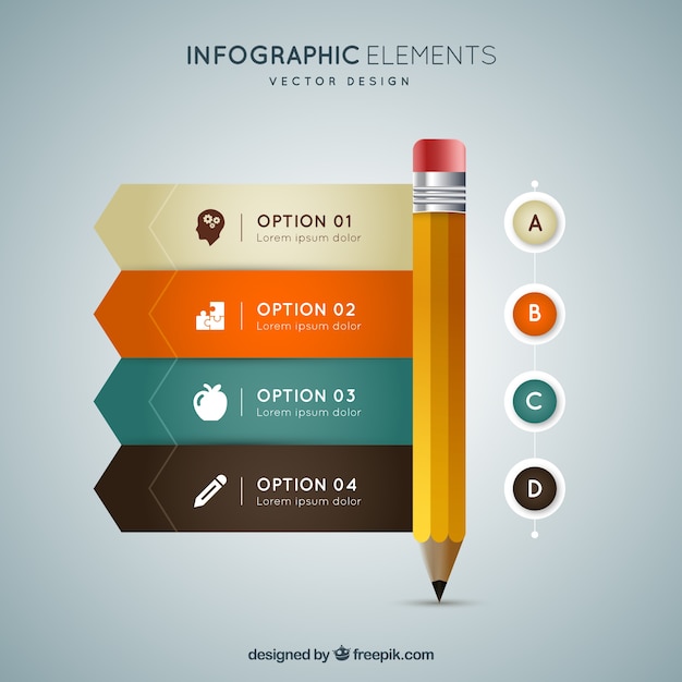Infografis pensil