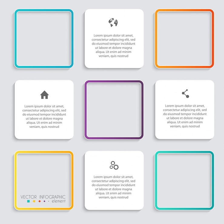 Vector infografis warna-warni