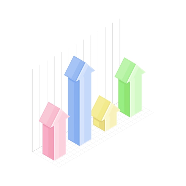 Infographic as Graphic Visual Representation of Information or Data Isometric Vector Illustration