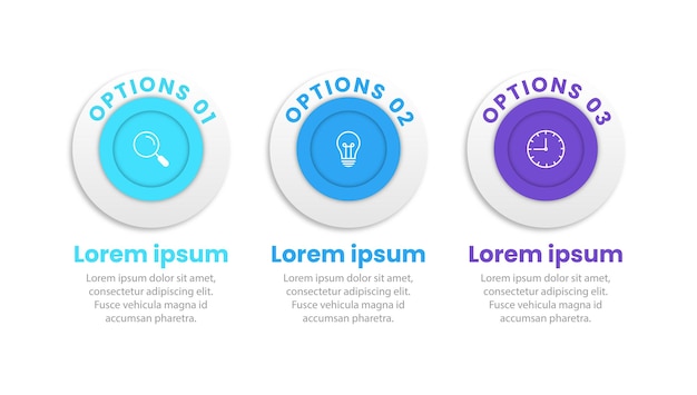 infographic design template creative concept with 3 steps