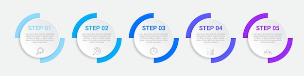 infographic design with icons and 5 options or steps infographics for business