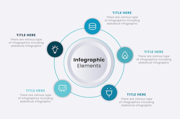 infographic elements design template a circle infographic with 5 steps can be used for presentation