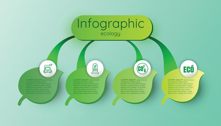 Infographic renewable energy template for energy consumption sustainable information presentation