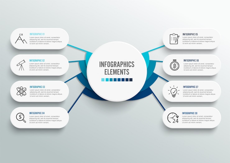 Vector infographic template with 3d paper label