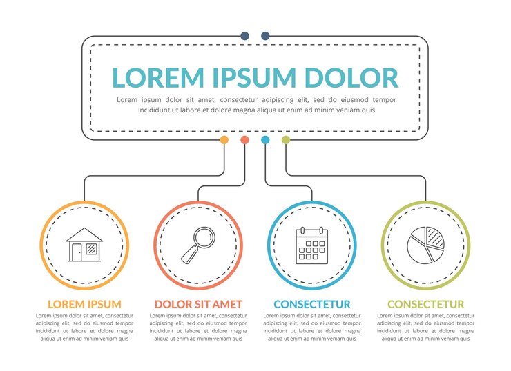 Vector infographic template with 4 steps