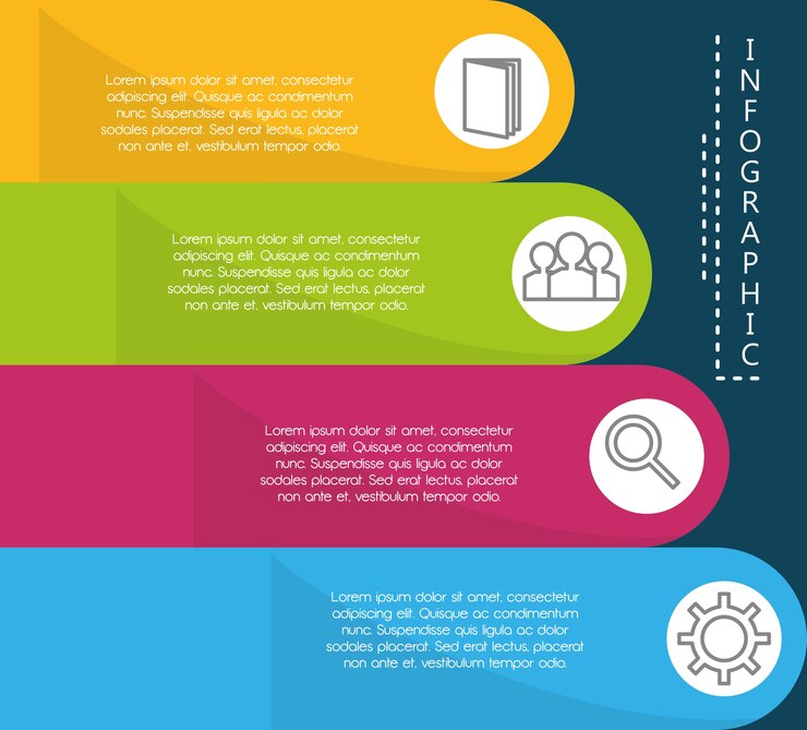 Vector infographics template with business icon options