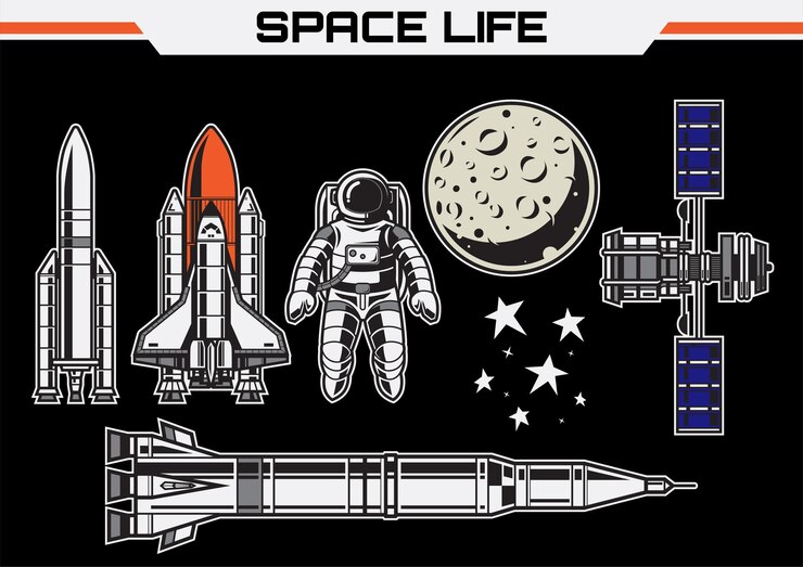 Vector ini adalah ilustrasi vektor kehidupan luar angkasa