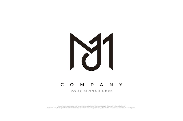 Vector initiainitial letter jm logo or mj monogram logo dl letter jm logo or mj monogram logo design vector
