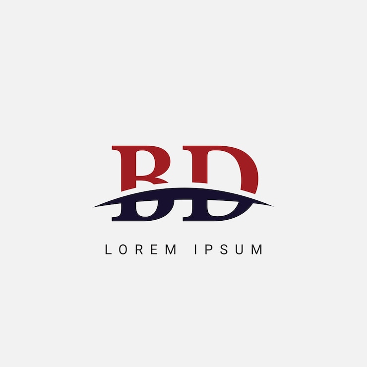 Vector initial b d bd letter logo design vector template graphic symbol for corporate business identity