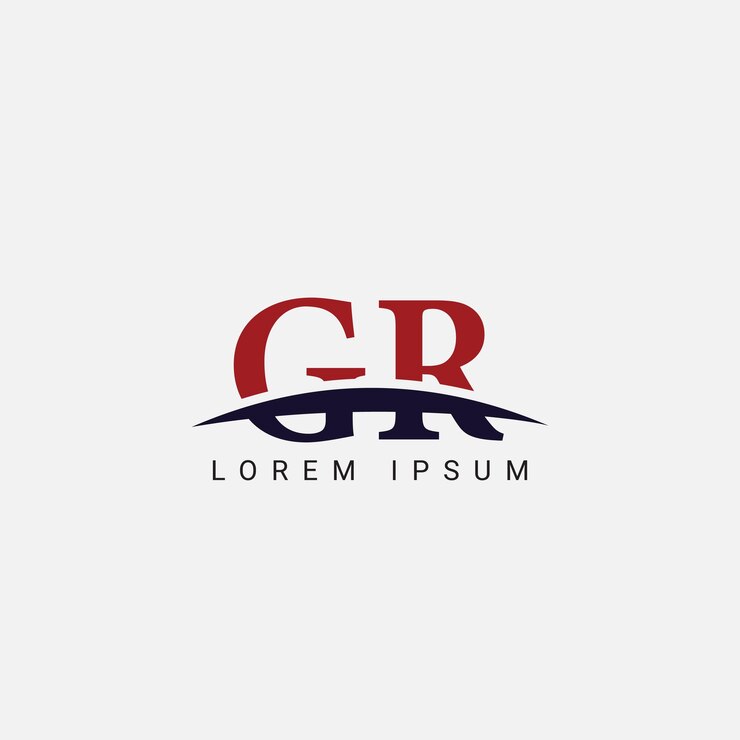 Vector initial gr rg letter logo design vector template