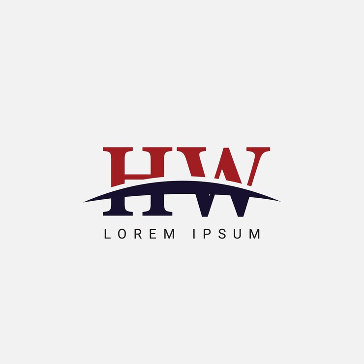 Vector initial h w hw letter logo design vector template graphic symbol for corporate business identity