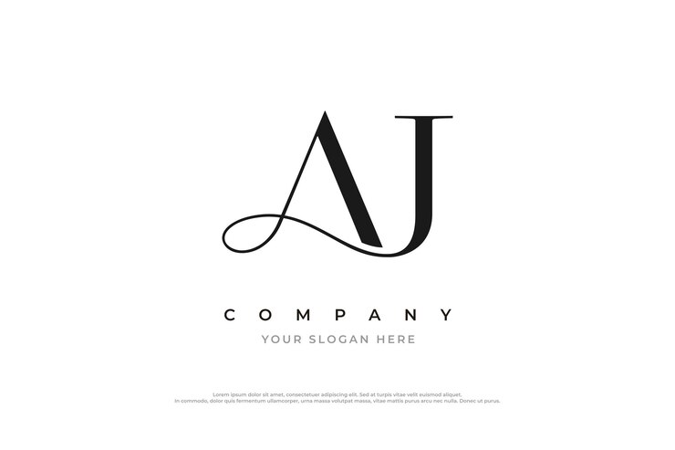 Vector initial letter aj logo design vector