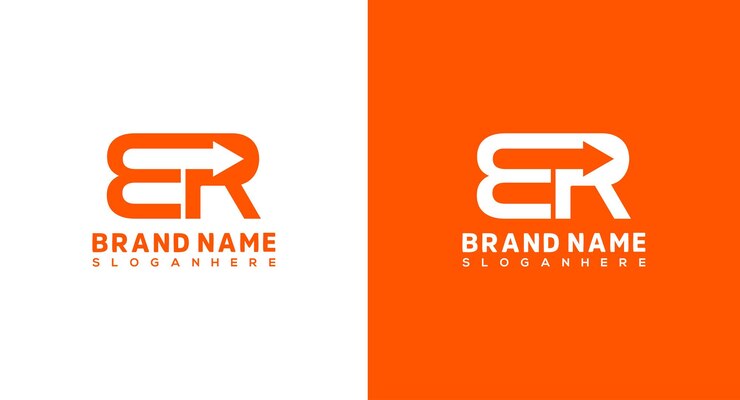 Vector initial letter er logo design template graphic alphabet symbol for corporate business identity