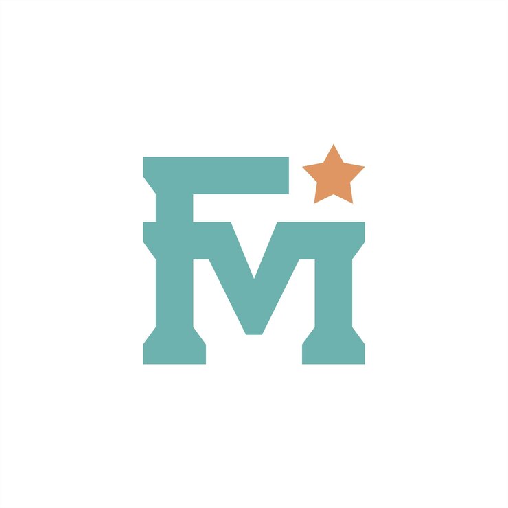 initial letter fm logo design