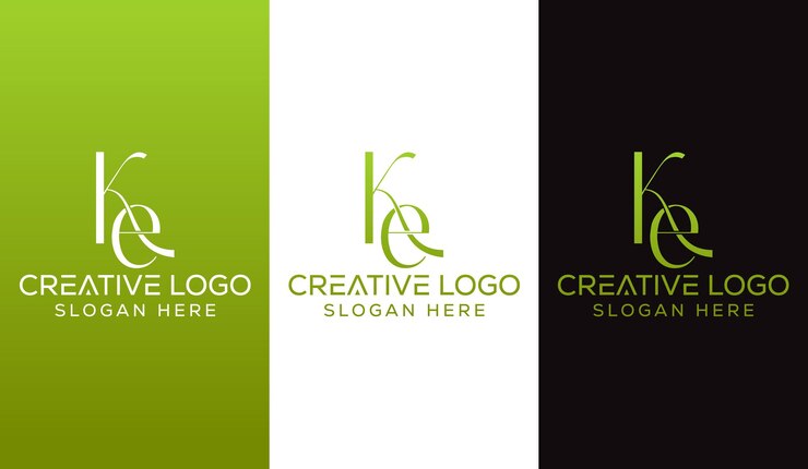 Vector initial letter ke logo design monogram creative modern sign symbol icon