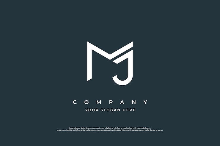 Vector initial letter mj logo design vector