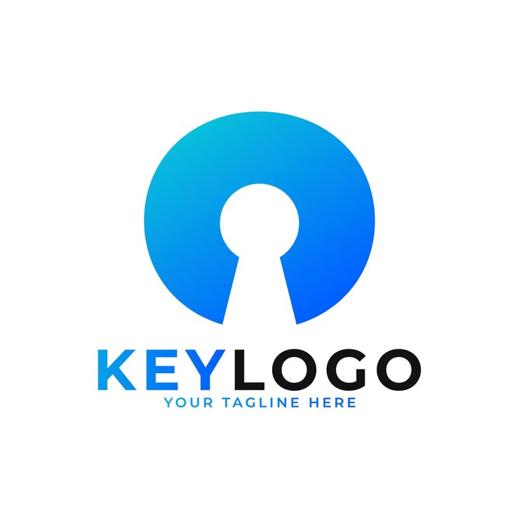 Vector initial letter o keyhole logo icon logo protection symbol vector logo design
