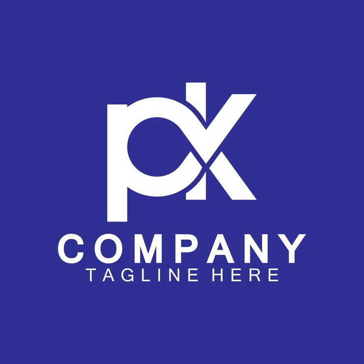 Vector initial letter pk logo design vector template