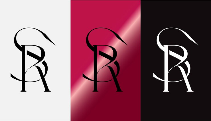 Vector initial letter sr logo design creative modern symbol icon monogram
