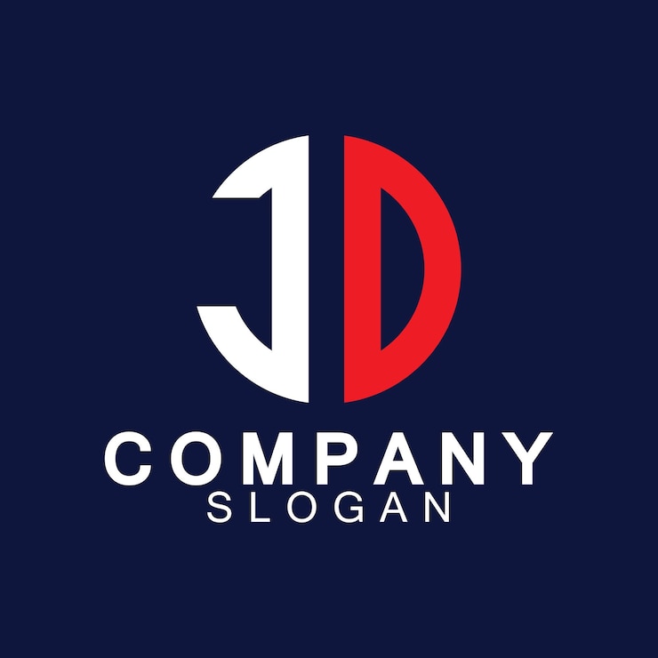 Vector initial letters jd logo design vector template