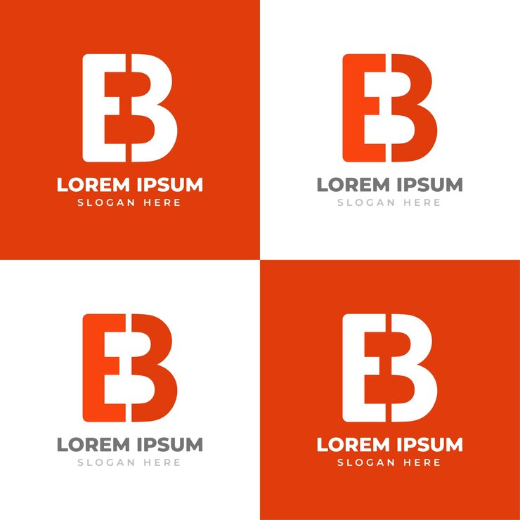 Initials eb initial letter monogram alphabet logo template