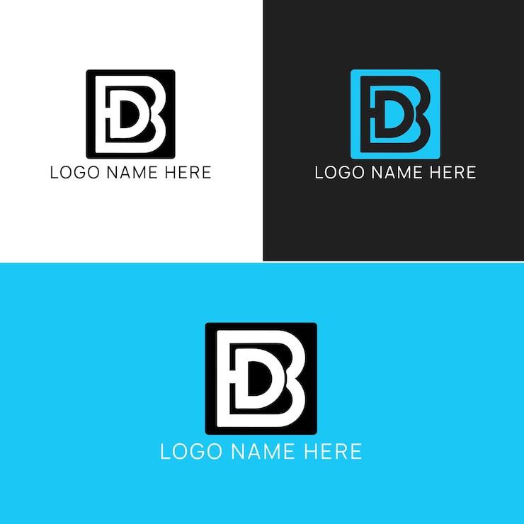 Vector initials letter bd logo design vector illustration bd logo initials lettermark logo bd logo