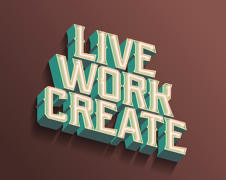 Vector inspirational quote retro poster