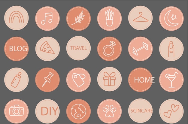 instagram template icons