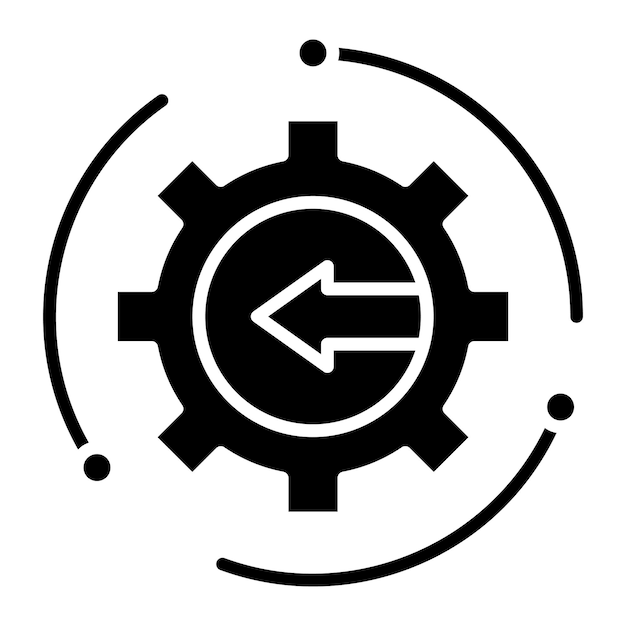 Integration Glyph Solid Black Illustration