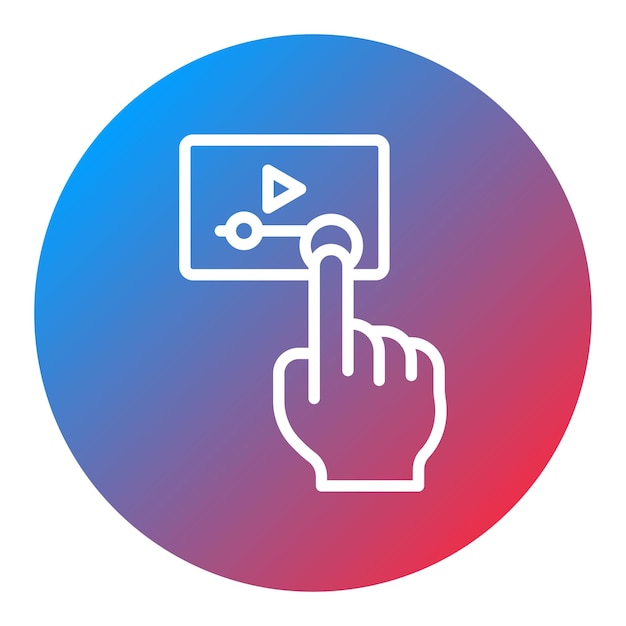 interactive video icon vector image can be used for augmented reality