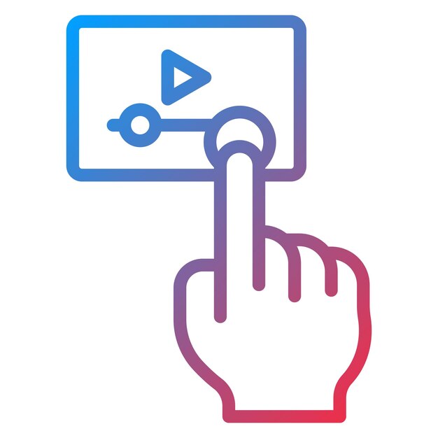 interactive video icon vector image can be used for augmented reality