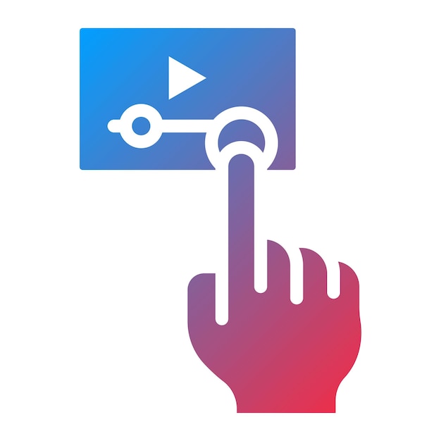 interactive video icon vector image can be used for augmented reality