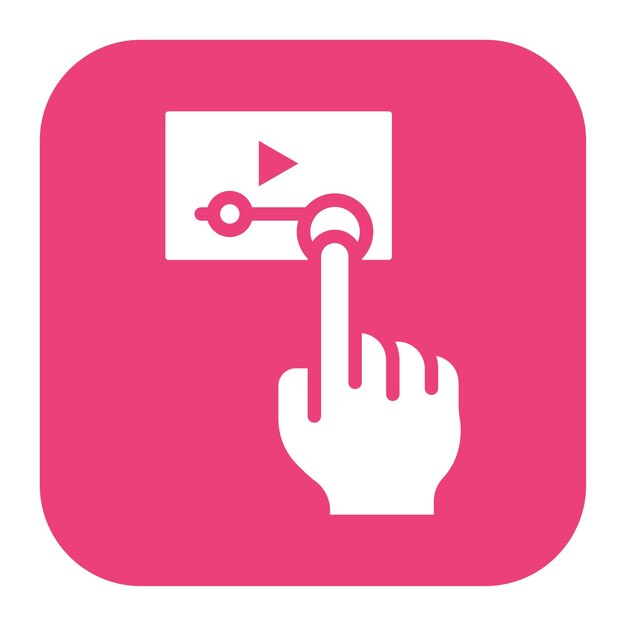 interactive video icon vector image can be used for augmented reality