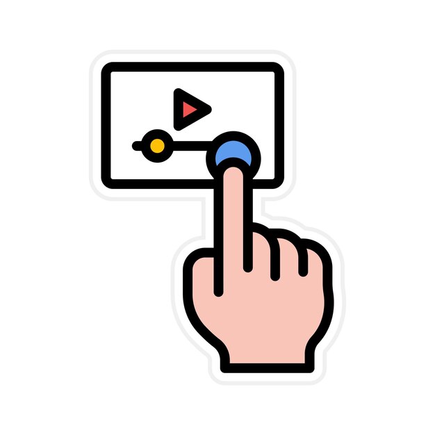 interactive video icon vector image can be used for augmented reality