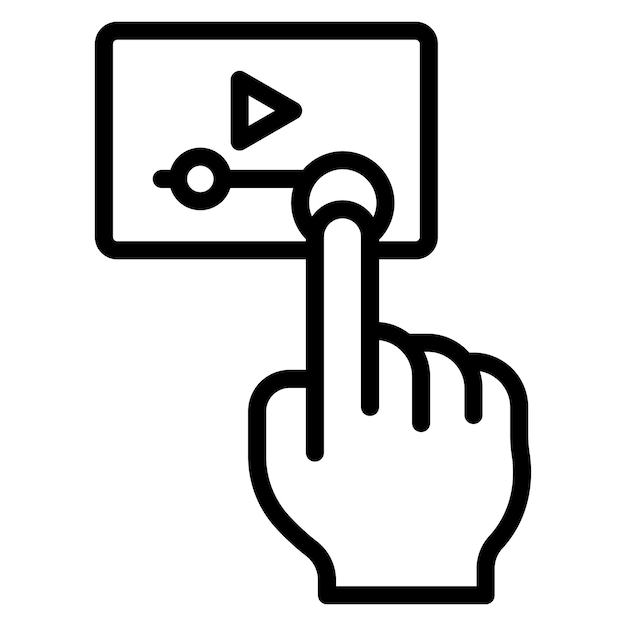 interactive video icon vector image can be used for augmented reality