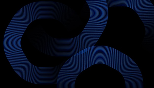 Interconnected Circular Abstract Design with Futuristic Teal and Gradient Patterns A Modern Stylis