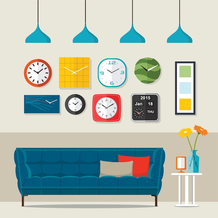 Vector interior living room