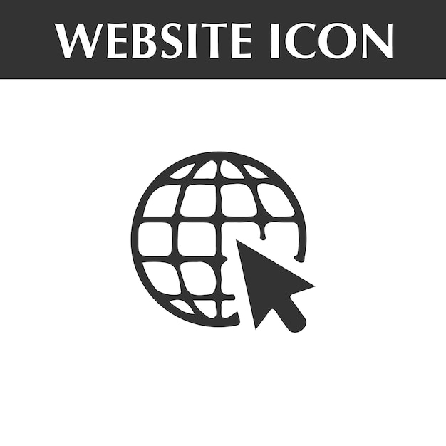 internet web globe website icon vector in clipart style