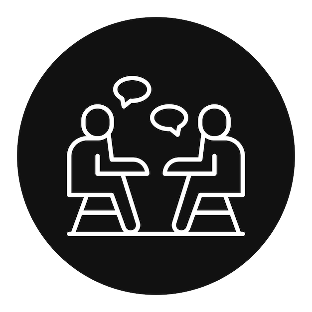 Interview icon vector image Can be used for Journalism