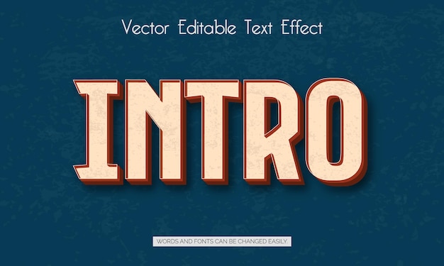 Intro editable text style effect