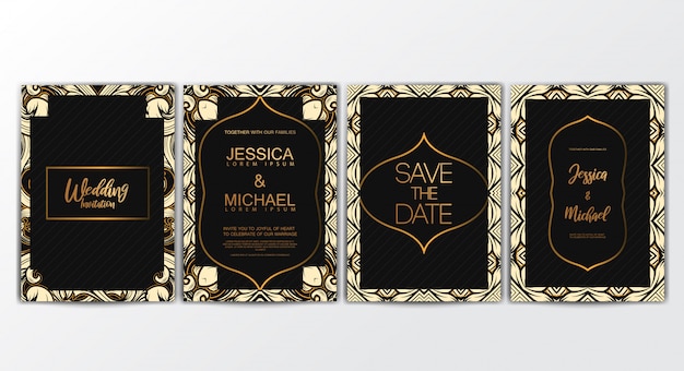 Invitation Cards with Luxurious Concept